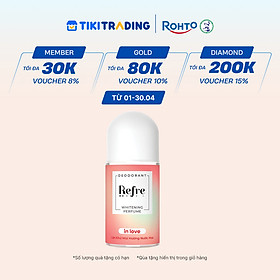 Lăn khử mùi dưỡng trắng hương nước hoa Refre Whitening Perfume In Love - Hương Tình Yêu 40ml