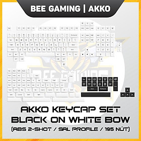 Mua Bộ keycap chính hãng AKKO – Black on White BOW (Chất liệu ABS Double-Shot / SAL profile / 195 nút)