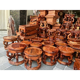 Mua Đôn gỗ tròn kỷ gỗ thờ cúng gỗ hương chân tròn cao cách điệu cao 18 cm mặt 18 cm