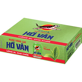 Thùng 24 Lon Nước Tăng Lực Hổ Vằn - Hương Vị Trà Xanh 245ml