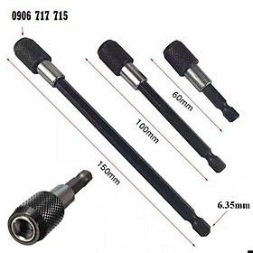 Mua Bộ 3 Đầu nối lục giác  đầu nối vít nối dài mũi vít mũi khoan - đầu có khóa tự động