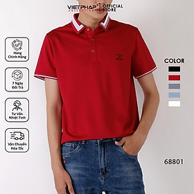Áo Thun Polo Nam Cao Cấp VIỆT PHÁP / Form Basic - Chất liệu cotton co dãn thấm hút mồ hồi tốt 68801