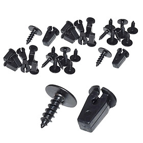 20 Sets Lock Nuts Grommets Screws for Bumper Panel Auto Parts Fender Fastener Accessory
