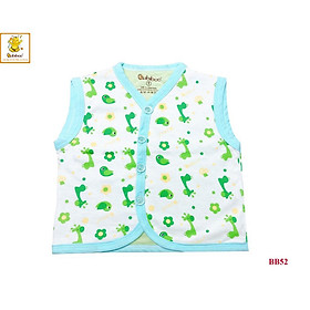Sơ sinh -Áo ghi lê in nhiều hình cotton 2 lớp BABIBOO - BB52