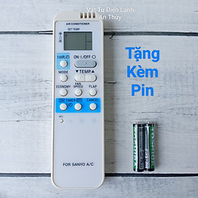 Điều khiển điều hòa SANYO dài - Tặng kèm pin hàng hãng