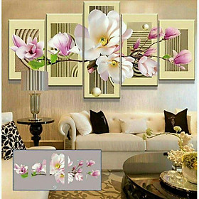 Tranh đính đá Ngọc lan khoe sắc LV025