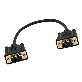 2X 15Pin VGA Short Video Cable Extension Cord Male to Male for Monitor 30cm