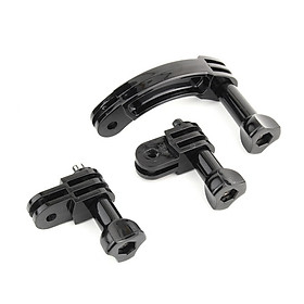 For GoPro Hero 7 6 5 4 Session 3+ 3 2 1 Camera Helmet Curved Extension Arm with Rotary Connection Screw Mount Holder
