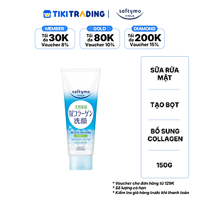 Sữa rửa mặt tạo bọt bổ sung collagen SOFTYMO (150 g/tuýp)