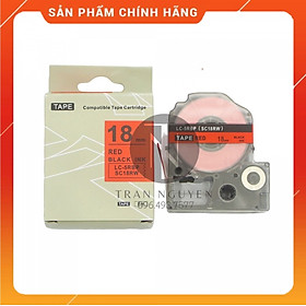 Mua Nhãn in Tepra SC18RW (LC-5RBP) - Chữ đen nền đỏ 18mm x 8m - Hàng nhập khẩu