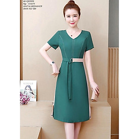Q101919  ĐẦM SUÔNG PHỐI MÀU THIẾT KẾ