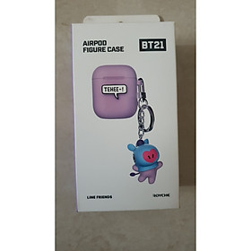 Mua HỘP AIRPODS FIGURE CASE  CÓ KEYRING BT21 LINE AND FRIEND -HÀNG CHÍNH HÃNG