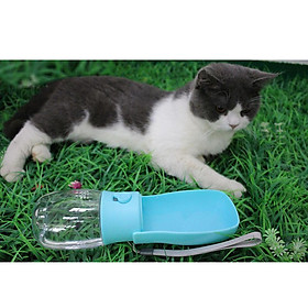 Dog Water Bottle,  Portable Puppy Water Dispenser with Drinking Feeder for Pets Outdoor Walking, Hiking, Travel, Food Grade Plastic
