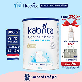 [Date T2/2025] Sữa dê Kabrita số 1 cho trẻ 0-12 tháng - Lon 800g