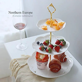 Mua Cakestand sứ 3 tầng hình tròn/ vuông