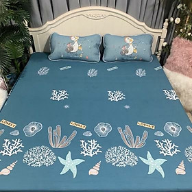 Drap bọc đệm bảo vệ nệm ngủ gia đình in họa tiết đẹp sang trọng, chất liệu 100% cotton  cao cấp chống nóng lưng khi nằm, đầy đủ các kích cỡ phù hợp với mọi loại giường