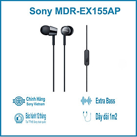 Tai Nghe Nhét Tai Sony MDR-EX155AP - Hàng Chính Hãng