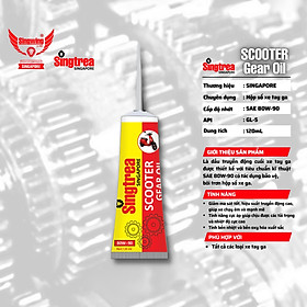 Dầu nhớt hộp số SINGTREA GEAR OIL SCOOTER 80W-90 GL5 120ml dành cho xe tay ga