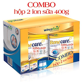 Combo 2 lon Sữa bột Bonecare xương và khớp 400g: dành cho người lớn bổ sung GLUCOSAMINE tạo dịch nhờn cho khớp, giúp phòng ngừa đau xương khớp, viêm khớp, đặc biệt là người bệnh xương và khớp.