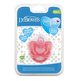 [ PS11007 ] Ty ngậm Dr.Brown's siêu mềm đầu tròn Happy Paci, 100% silicone ( 0m+)