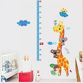 Decal Dán Tường Cho Bé Đo Chiều Cao Động Vật SK9002