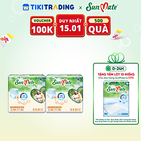 Combo 2 Gói Tã Quần Người Lớn Sunmate Khô Thoáng M8 (8 Miếng/ Gói)
