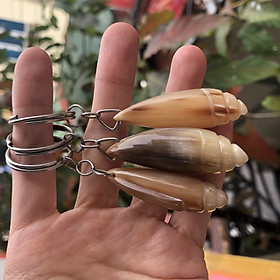 Hình ảnh Móc treo chìa khóa hình con ốc được làm bằng chóp sừng (OTH014) Hình dáng độc đáo, lạ mắt