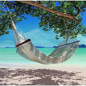 Mua Võng ngoài trời chống lật võng biển kiểu Brazil đan tay