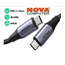Mua Ccáp USB type C 3.1 gen2 1M 100W 5A màu đen sạc siêu nhanh hỗ trợ PD chống nhiễu Ugreen 80150 US355 Hàng Chính Hãng