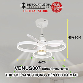 Mua  Cao Cấp  Quạt trần trang trí hiện đại LÊ GIA VENUS007 | Quạt trần có đèn thiết kế hiện đại | Quạt trần đèn phong cách sang trọng luxury | Quạt trần mới nhất 2024 { Hàng Chính Hãng }
