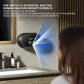 Máy rửa tay xà phòng tạo bọt cảm ứng tự động màn hình LCD (Kèm 1 chai nước rửa tay)