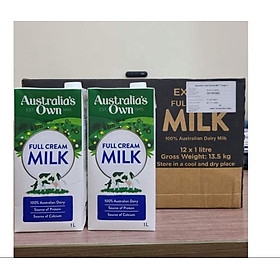 Thùng 12 Hộp Sữa Tươi Nguyên Kem Australia's Own 1L- Full Cream Milk 1L Sữa Tươi Úc