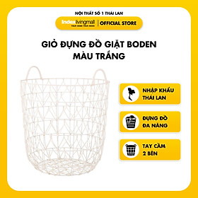 Mua Giỏ đựng quần áo giặt BODEN khung nhựa PE bền chắc kiểu giả mây tre đan  có quai cầm tiện lợi | Index Livi