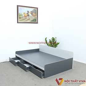 Mua Giường Ngủ Mini 3 Hộc Kéo Tiện Lợi Gỗ MDF Màu Xanh Đen Phối Trắng Đẹp