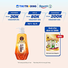 Dầu xả ngăn rụng tóc, dưỡng tóc mềm mượt 50 Megumi Smooth & Moist Conditioner 400ml