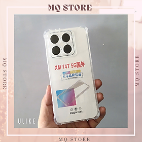Ốp lưng cho Xiaomi 14T , Xiaomi 14 Pro 5G dẻo trong TPU chống sốc 4 góc cạnh ( hàng chính hãng)