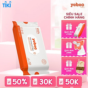 Khăn giấy ướt Yoboo YB-078 gói 10 tờ dịu nhẹ, không chứa cồn và hương liệu