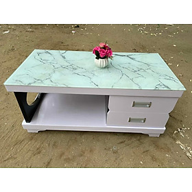 Mua Bàn trà gỗ mặt Kính Juno Sofa 2 hộc kéo