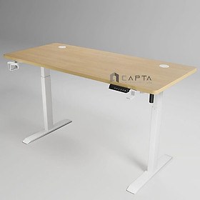 Mua Bàn làm việc công thái học dài 1m4 TF2001-14W Nội thất Capta Bàn học bài tăng giảm độ cao bằng điện (cao từ 73 – 118 cm)
