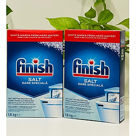 Combo 2 hộp muối rửa bát finish dùng cho máy rửa bát 1,5kg (1.5kg x 2)