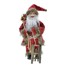 30cm Christmas Standing Santa Plush Doll, Comfortable Toys Gift Delicate