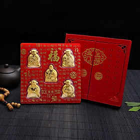 Mua Bộ 5 Ông Thần Tài Ngũ Phúc Lâm Môn mạ vàng may mắn