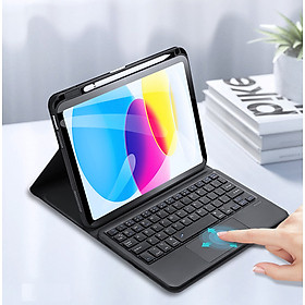 Bao Da Kèm bàn phím Dành cho iPad Gen 10 10.9 inch 2022 Chính Hãng Dux ducis bàn phím kết nối bluetooth có di chuột TrackPad, có Ngăn đựng bút - hàng chính hãng