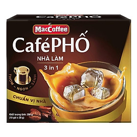 Cà phê Phố Nhà làm - MacCoffee (hộp 10 gói x 28g)