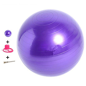Bóng Tập Yoga 65Cm Cao Cấp Chống Nổ (Dày 2mm) - Tặng Kèm Bơm – Kim Bơm Bóng Dự Phòng - Chính Hãng Amalife
