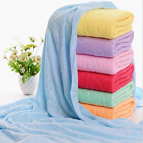 Combo 3 khăn tắm xuất Nhật 140 x 70 cm (màu ngẫu nhiên), Tặng kèm gương mini Hàn Quốc