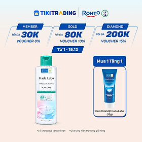 Nước tẩy trang sạch sâu cho da mụn, nhạy cảm Hada Labo Micellar Water Acne Care 240ml