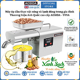 Mua Máy ép dầu ăn thực vật nóng và lạnh dùng trong gia đình thương hiệu Anh Quốc cao cấp AOSIDA 999A - Công suất 1250W - Hàng nhập khẩu
