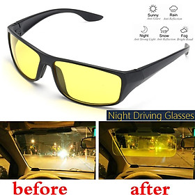 UV Night Driving Glasses Night Vision Polarized Sunglasses Anti Glare Mirror US