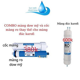 Mua COMBO Cốc màng và màng ro dow- Thay thế cho màng ro đúc của karofi- lắp đặt thay thế dễ dàng